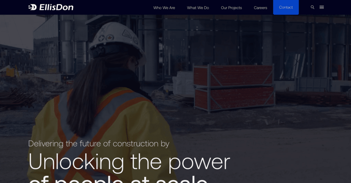 Ellisdon - Construction Website Example