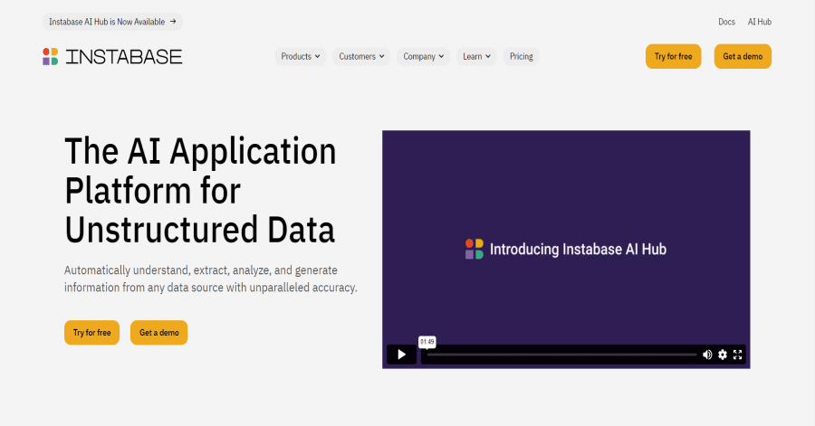 Instabase - Best Corporate Website