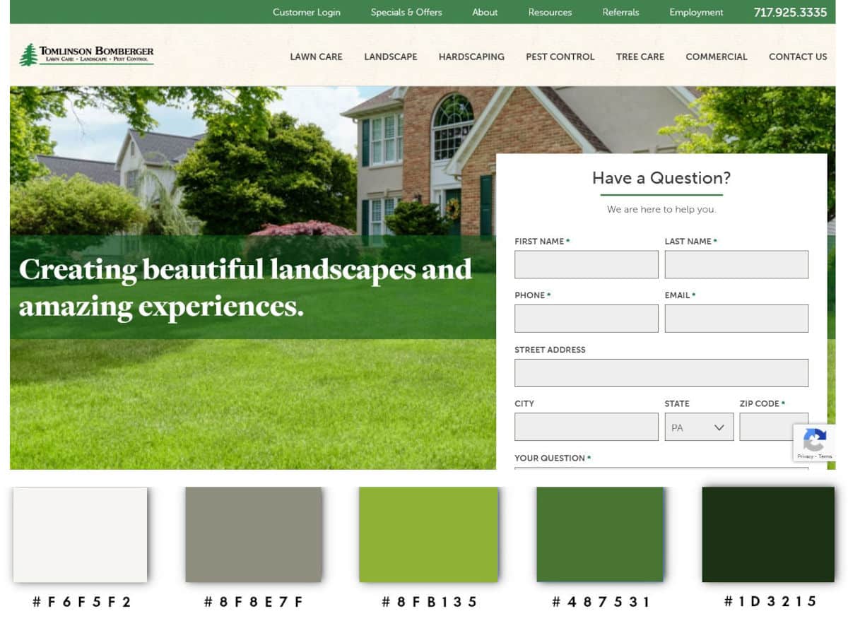 Green Color Palette Websites_Tomlinson Bomberger