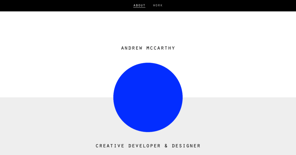 andrew mccarthy - infinite scrolling website examples