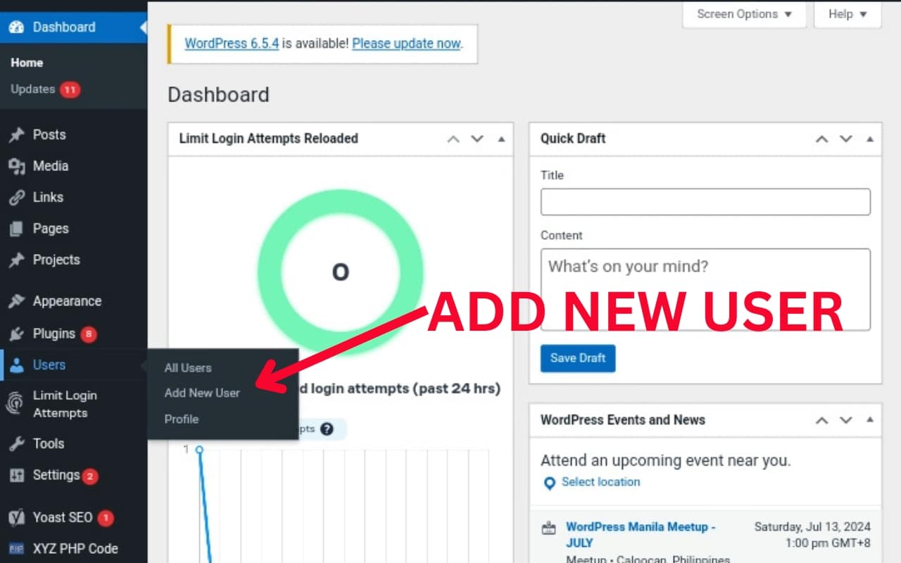 How To Change Author In WordPress_Select Add New User
