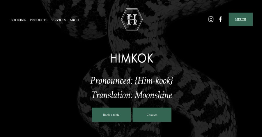 himkok - bar website example