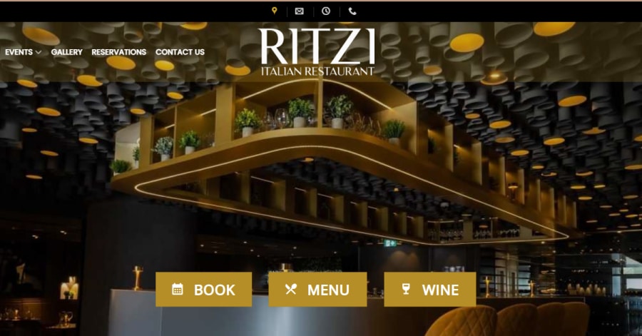 Best Restaurant Website_Ritzi Italian Restaurant