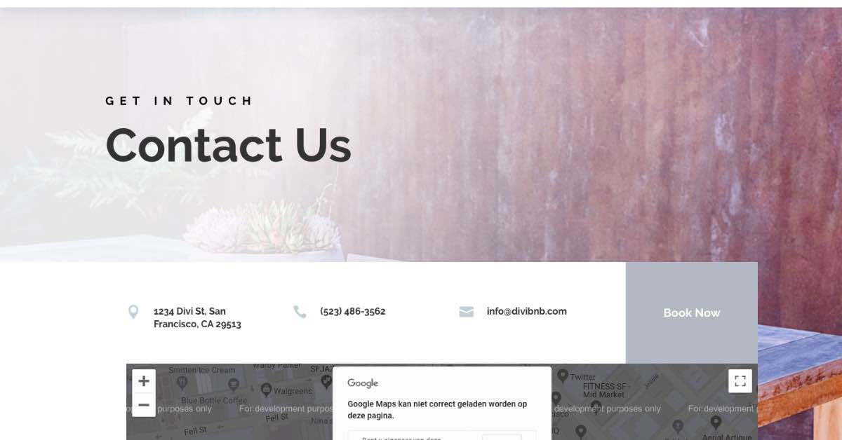 Best Contact Us Template_Bed And Breakfast