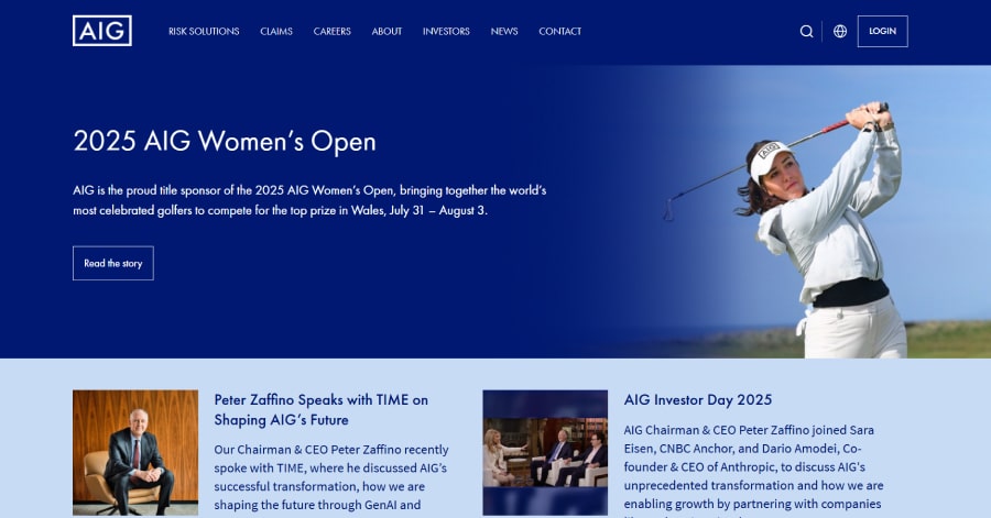 AIG - Insurance Website Example