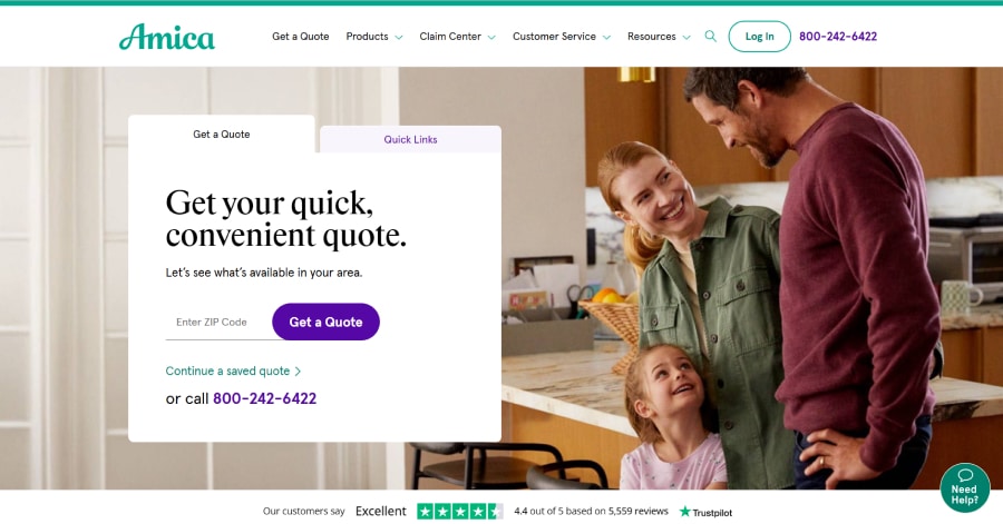 Amica - Insurance Website Example