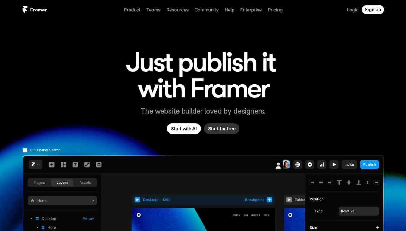 Best Dark Websites_Framer