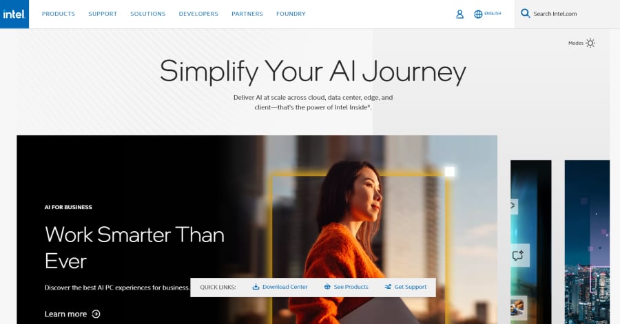 Intel - Factory Website Example