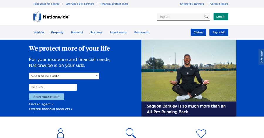 Nationwide - Insurance Website Example
