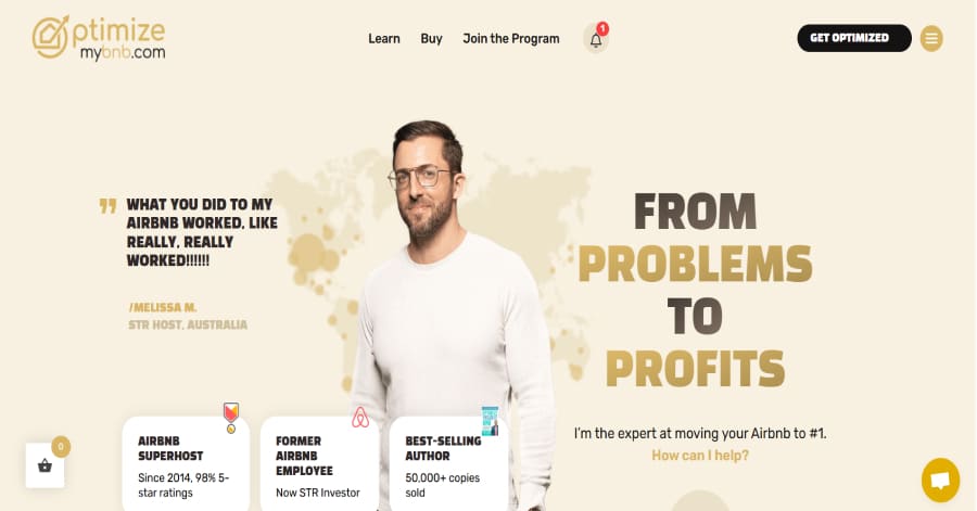 Airbnb Secrets - Above The Fold Website Examples