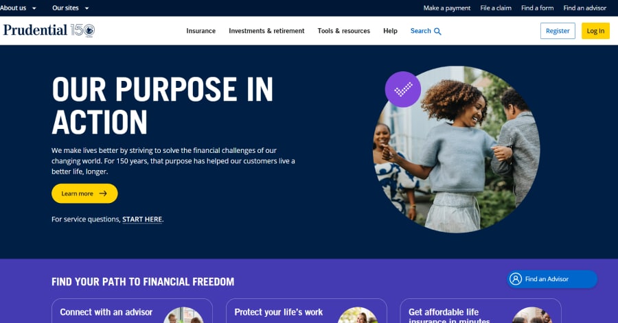 Prudential - Insurance Website Example