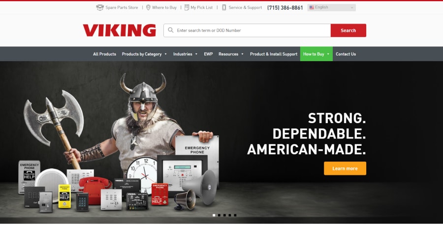 Viking - Factory Website Example