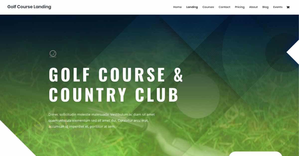 Best Gym Template_Divi Golf Course