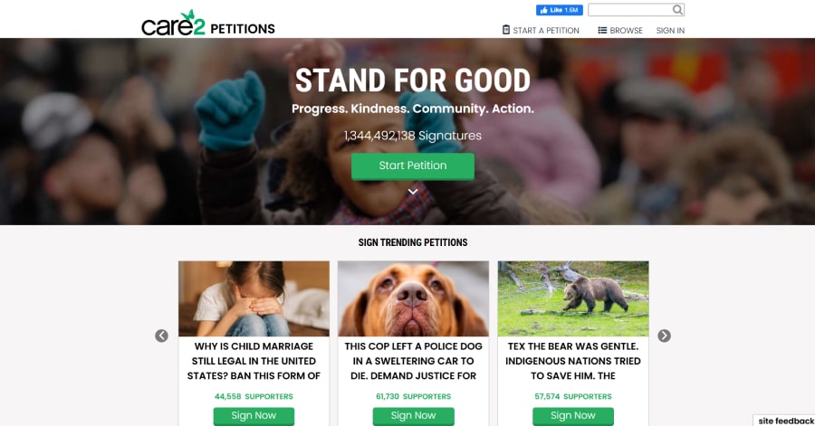 Care2 Petitions - Petition Website Examples
