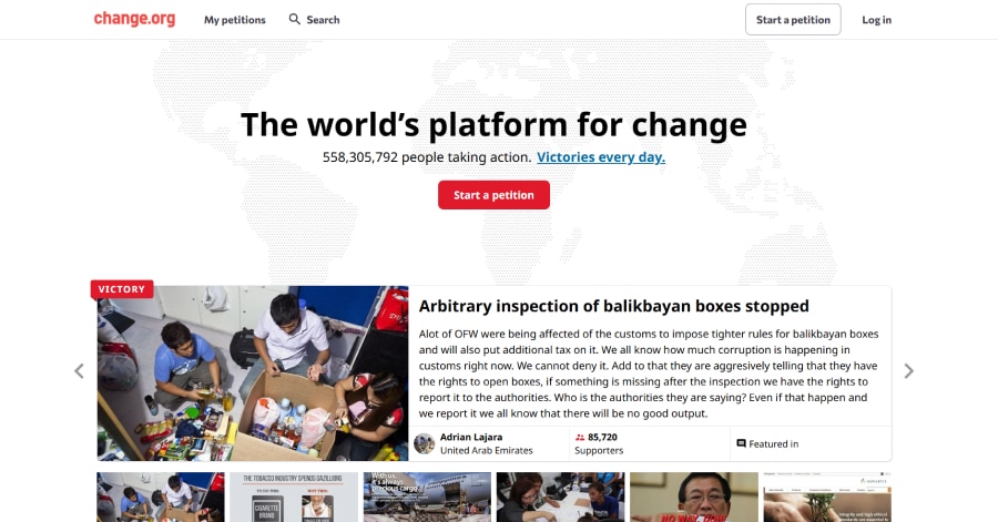 Change.org - Petition Website Examples