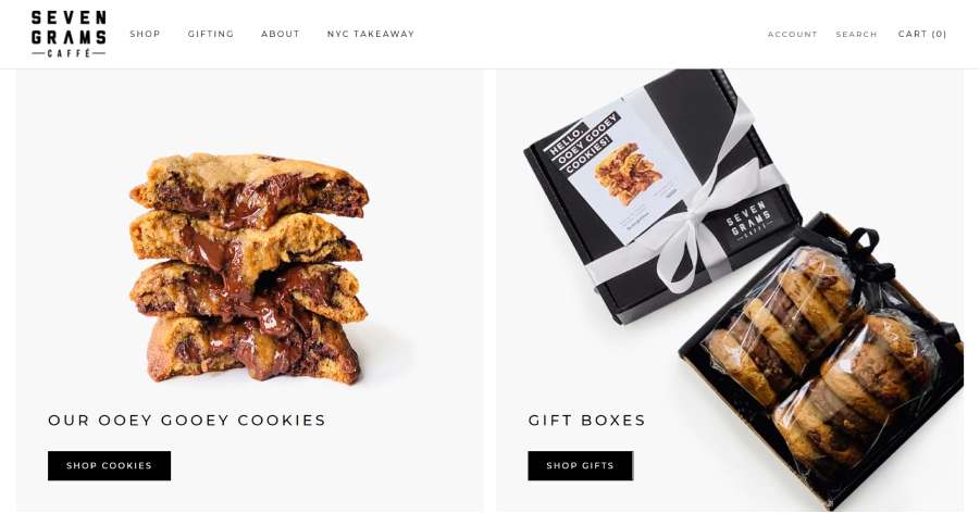 Seven Grams Caffé - Wix Website Example