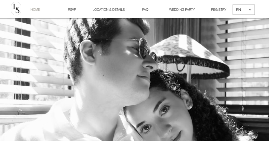 Sydney and Larry - Wix Wedding Examples Leesha Williams Wix Website Example