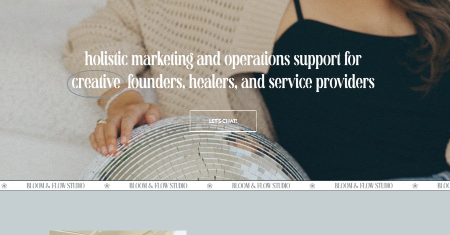 bloom and flow studio - virtual assistant website example