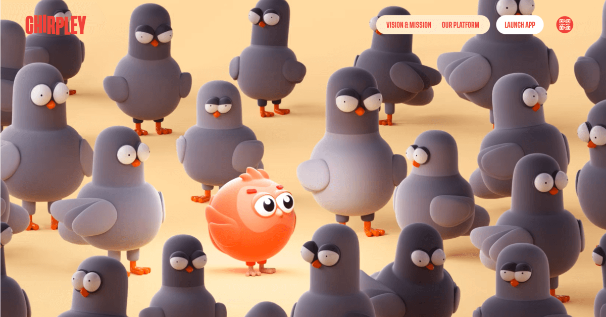 chirpley - playful website examples