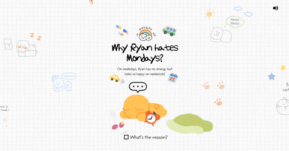 why ryan hates monday- playful website examples