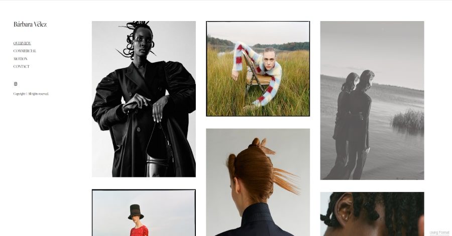 Fabio - Model Website Example