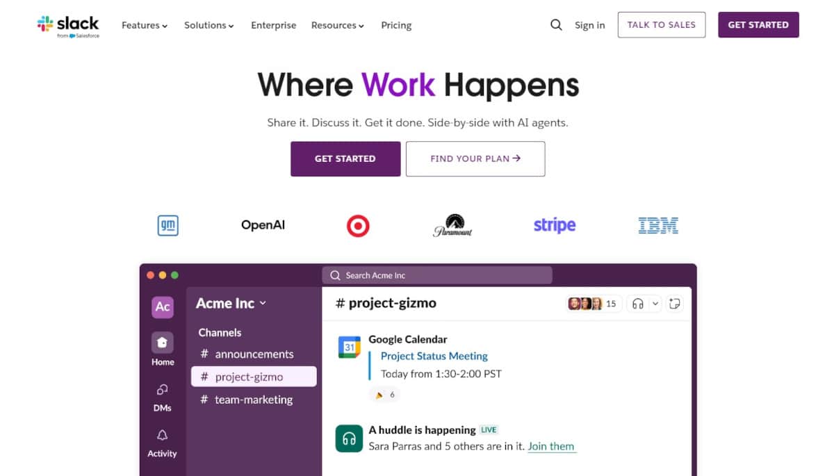Best Call To Action Websites_Slack Technologies