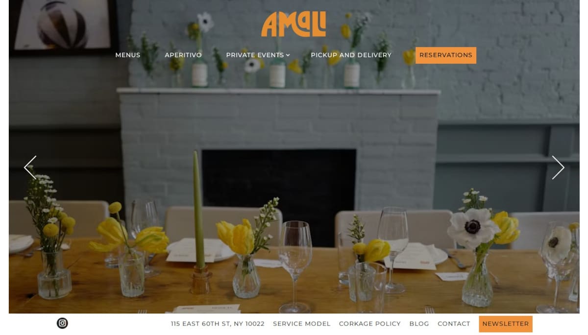Best Restaurant Websites_Amali