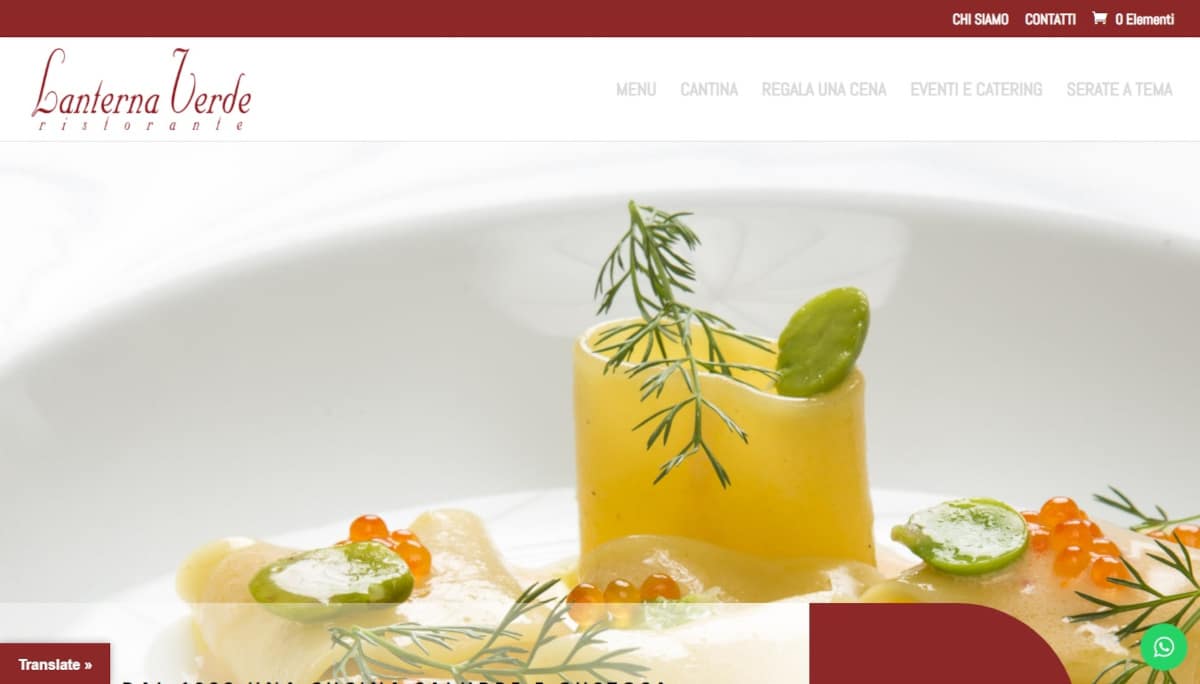 Best Restaurant Websites_Lanterna Verde Ristorante
