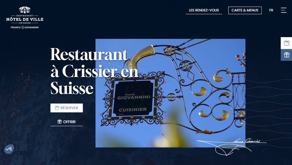Best Restaurant Websites_Restaurant De L Hotel De Ville De Crissier
