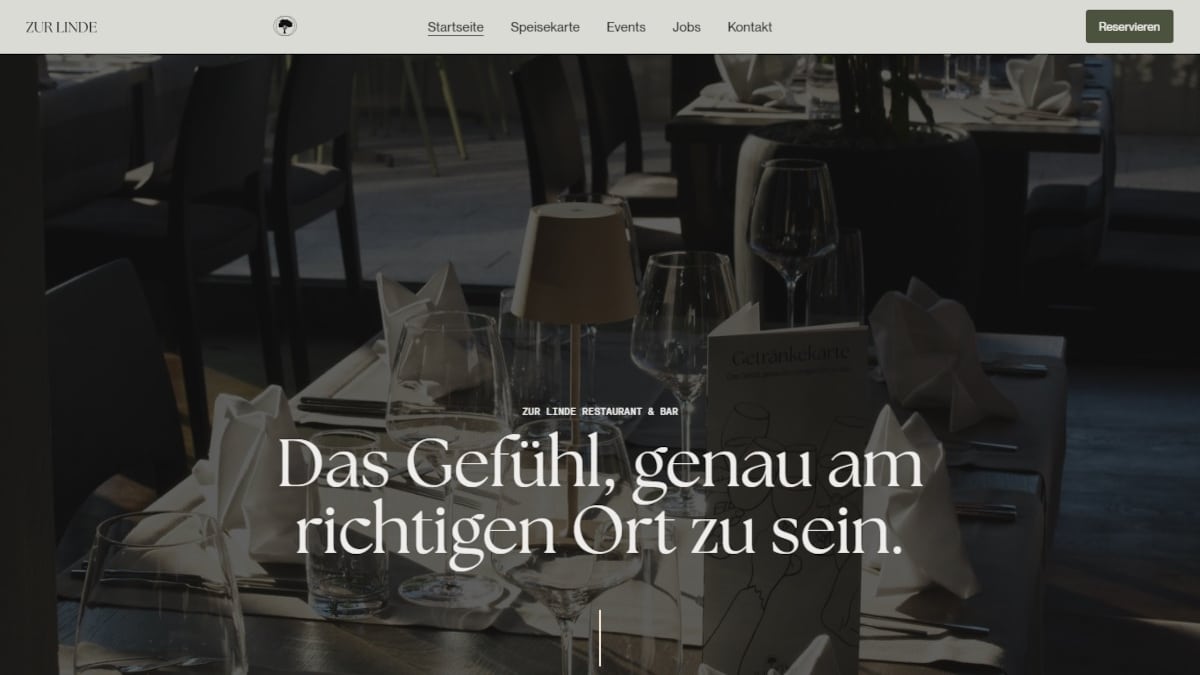 Best Restaurant Websites_Zur Linde Restaurant & Bar