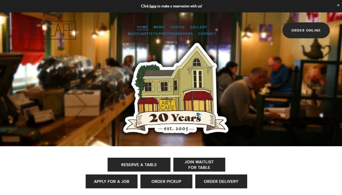 Best White Web Design_Art Cafe