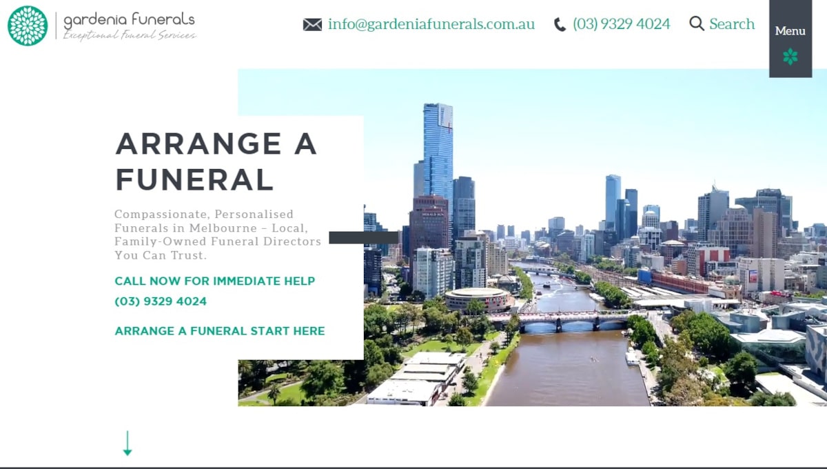 Best White Web Design_Gardenia Funerals