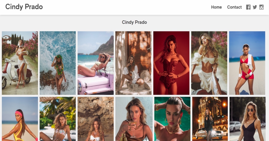 Cindy Prado - Model Website Examples