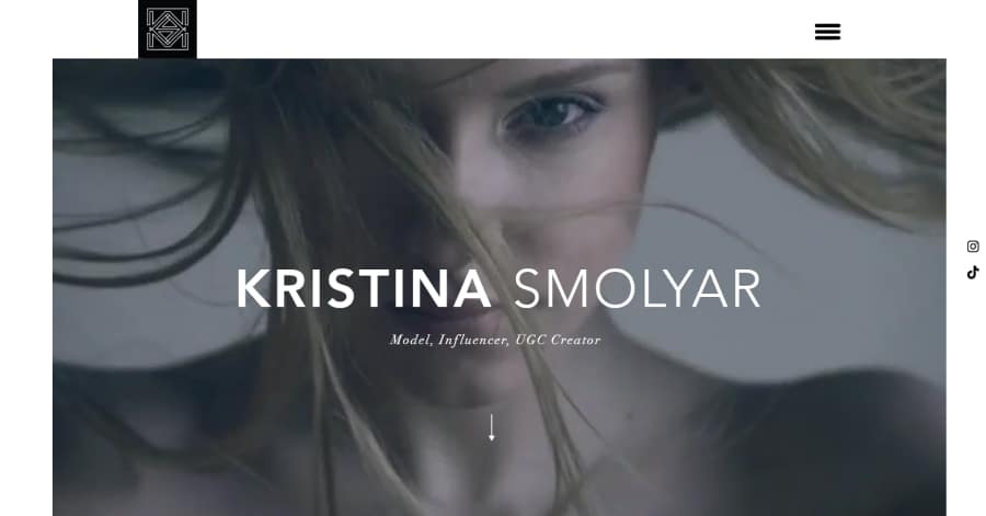 Kristina Smolyar - Model Website Example