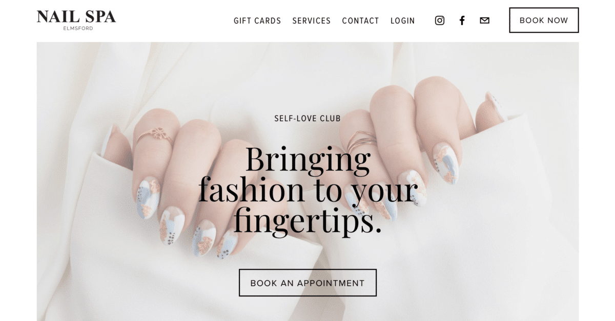 nail spa elmsford - nail salon website examples