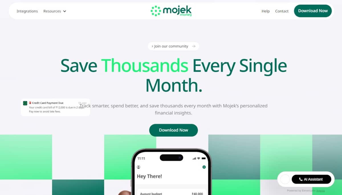 Best App Landing Pages_Mojek Money