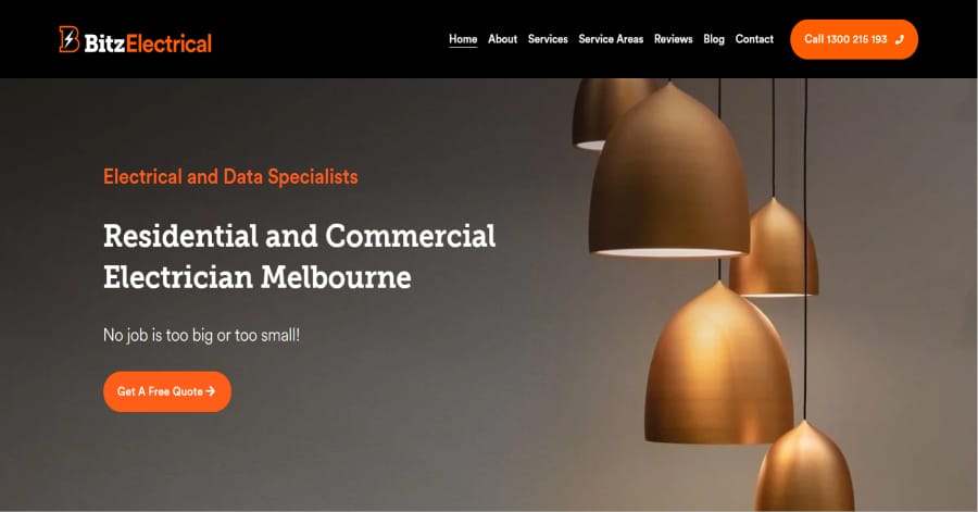 puckett electric - electrician website example