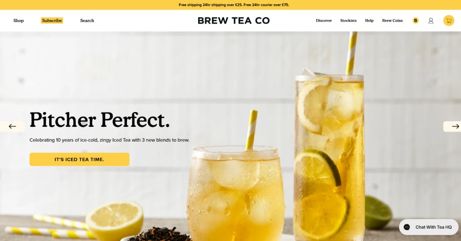 Brew Tea Company - Squarespace Big Companies
