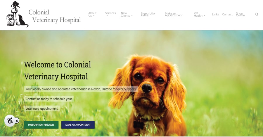 Colonial Veterinary Hospital - Veterinary Website Examples