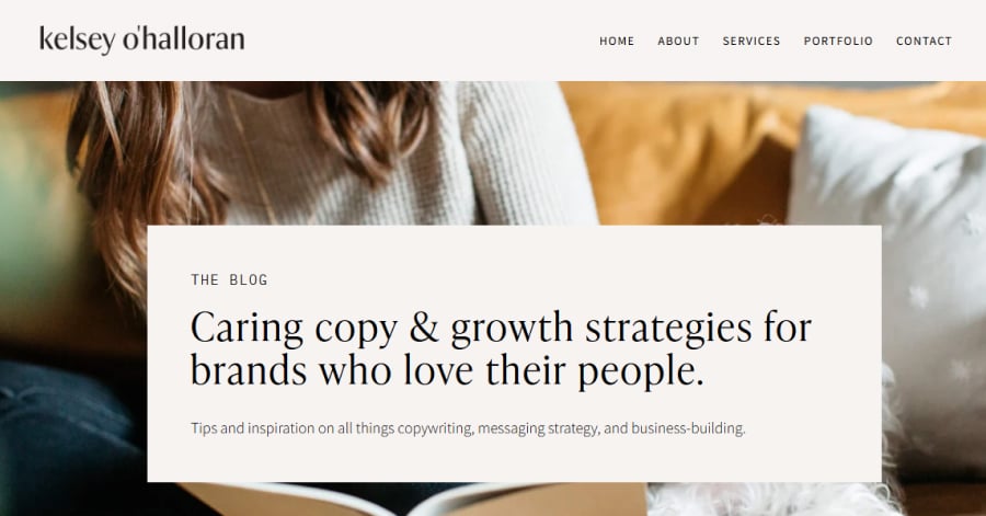 Kelsey O'Halloran - Squarespace Blog Websites
