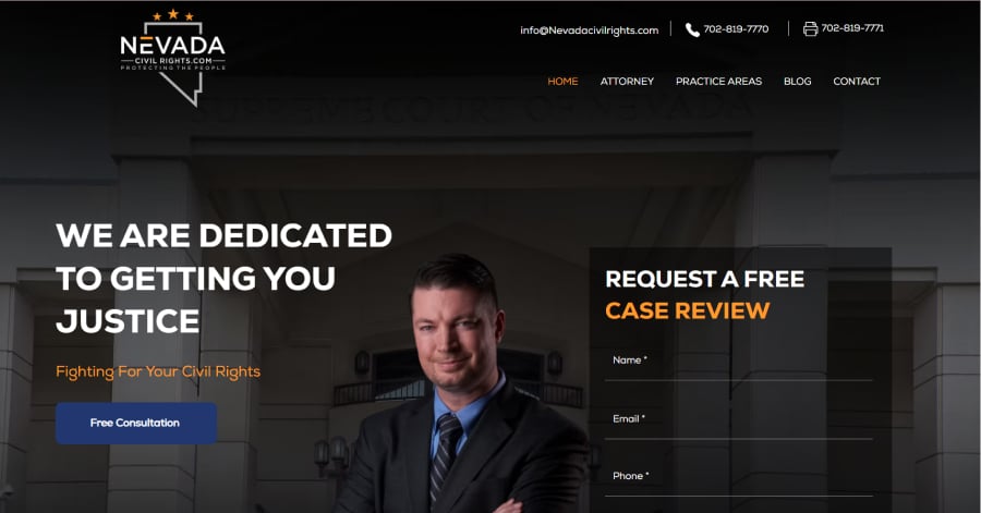 Nevada Civil Rights - Wix Law Firm Websites