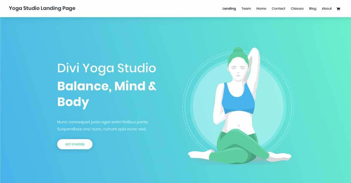 Yoga Studio Landing Page