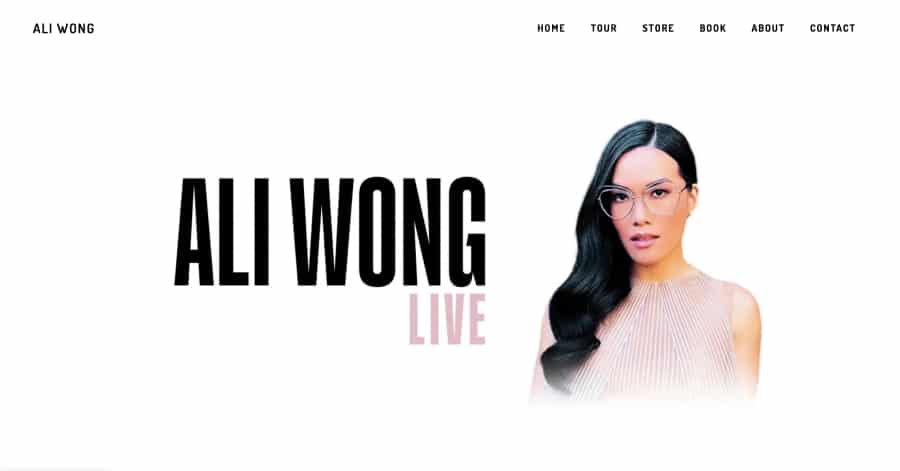Ali Wong - Squarespace Comedian Website Examples