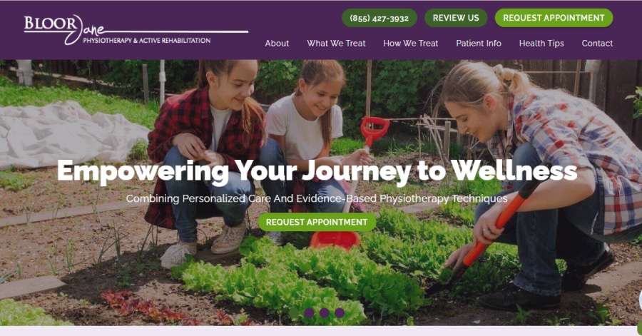 Bloor Jane Physiotherapy & Active Rehabilitation - Physiotherapy Website Examples