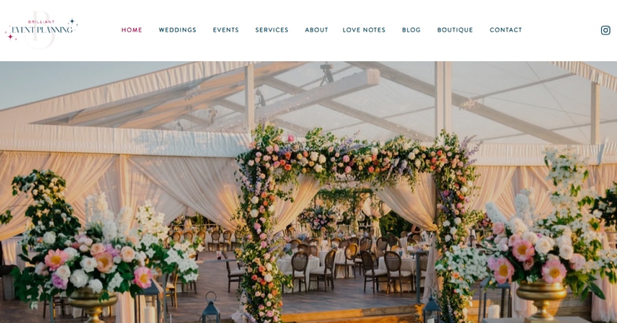 Brillant Event Planning - Event Planner Website Examples