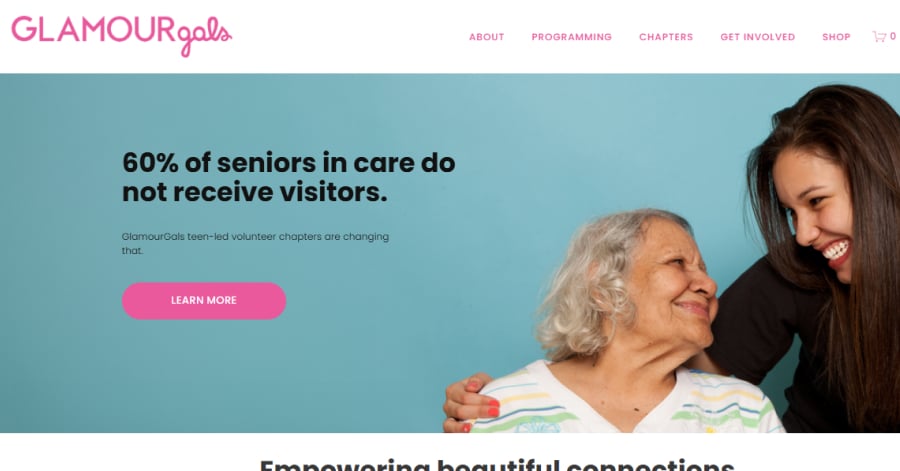 Glamour Gals - Squarespace Chartiy Website Examples