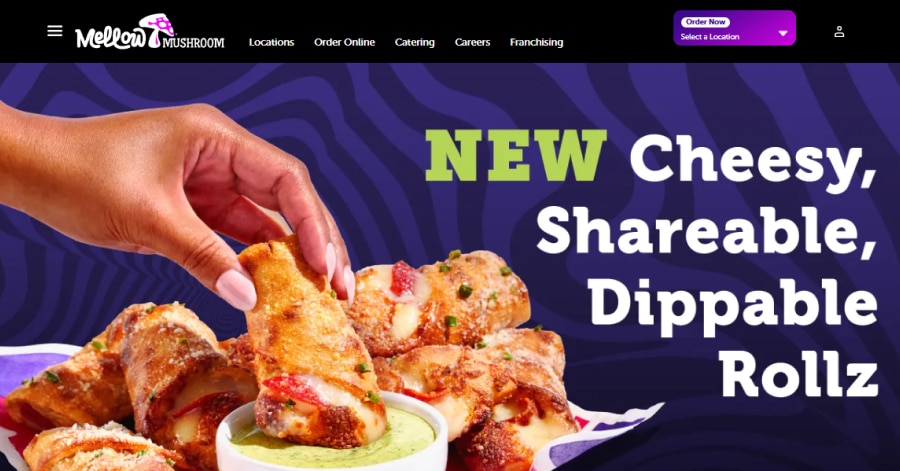 Mellow Mushroom - Vegan Restaurant Website Examples