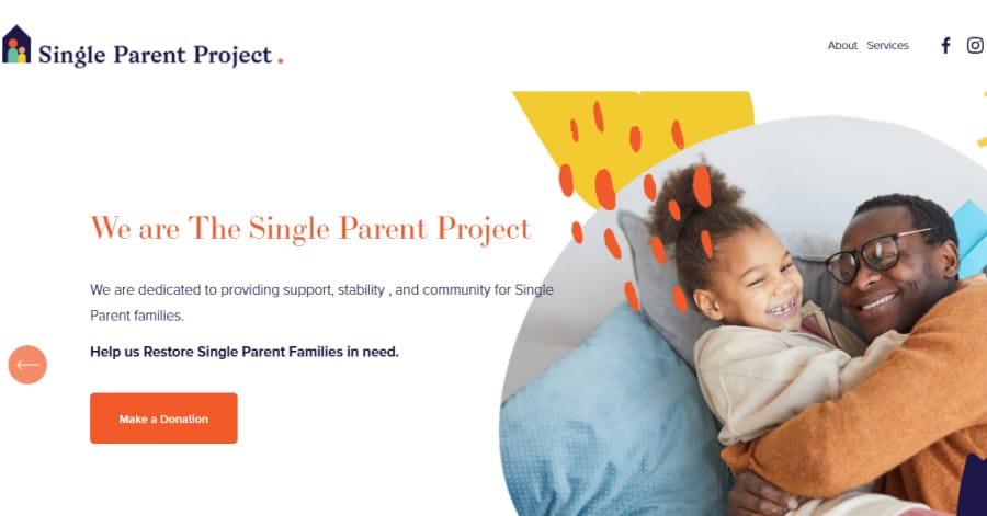 Single Parent Project - Squarespace Chartiy Website Examples