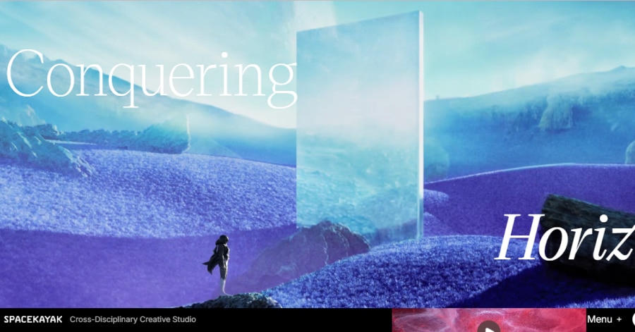 SpaceKayak- Isometric Website Examples