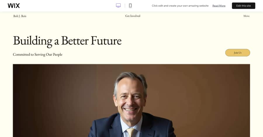 Bob J. Bois - Politician Website Templates